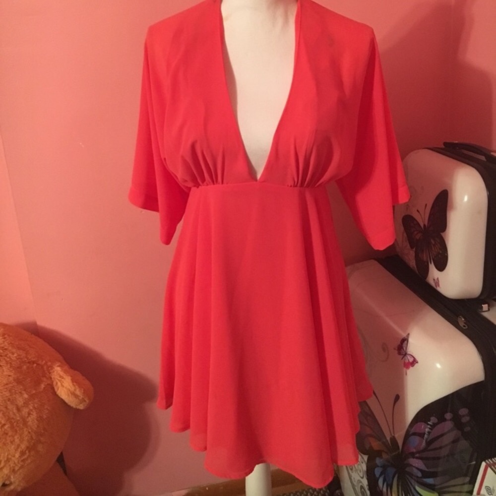 Short v cut dress
